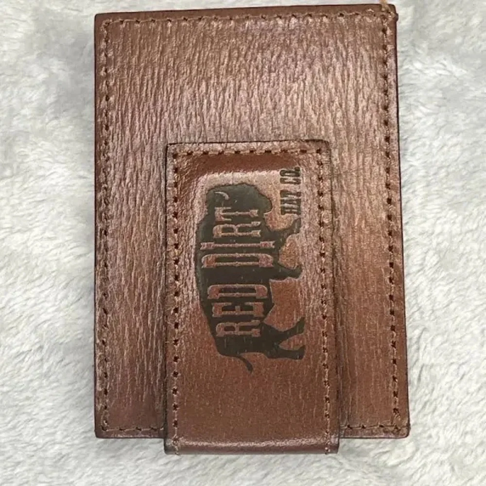 NEW Red Dirt Hat Co Mens Leather Southwest Canvas Card Case